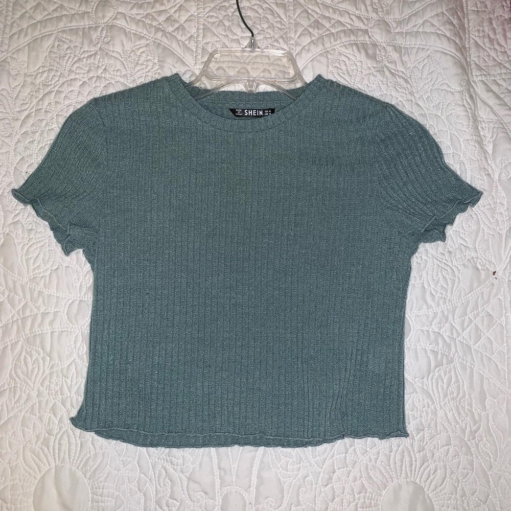 Teal Crop Top